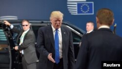 Predsednik SAD, Donald Tramp, prilikom dolaska u Brisel, 25. maj 2017.
