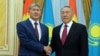 Almazbek Atambaev (left) and Nursultan Nazarbaev meet in more cordial times.