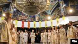 A joint liturgy of the Serbian Orthodox Church and the Macedonian Orthodox Church in Skopje May 24.