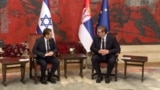 Presidenti izraelit, Isaac Herzog, në takim me presidentin serb, Aleksandar Vuçiq, gjatë vizitës së tij në Beograd në shtator të vitit 2024.
