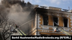 Наслідки російської атаки по будівлі Академії наук. Київ, 28 вересня 2026 року