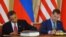 U.S. President Barack Obama (left) and his Russian counterpart Dmitry Medvedev signed the new START treaty in April, but a vote on ratification has been delayed in the U.S. Senate.