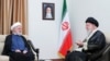 Naim Kasem (lijevo) sa iranskim vrhovnim vođom ajatolahom Alijem Hameneijem u Teheranu, juli 2024.