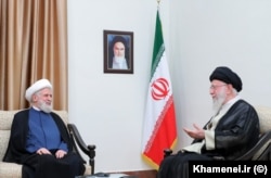 Like his predecessor, Qassem (left) has close ties to Iran and last visited Tehran in July. He's seen here meeting with Supreme Leader Ayatollah Ali Khamenei.