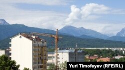 Russia -- View of Vladikavkaz, the capital of North Ossetia - Alaniya, 10Jun2010