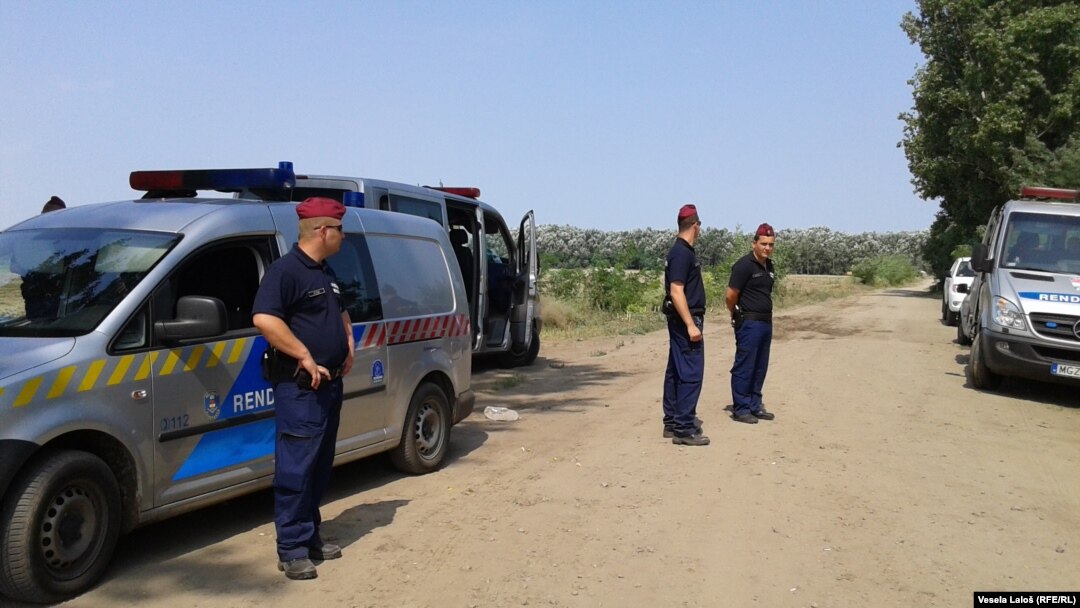 Mađarska policija na mađarsko-srpskoj granici, arhivska fotografija