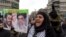 Iranians protesting against the cartoons depicting the Prophet Muhammad