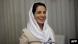 Nasrin Sotoudeh after her release from Evin Prison in 2013