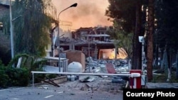 A photo released by the Iranian government purports to show damage to the Pasteur Institute of Iran in Tehran.