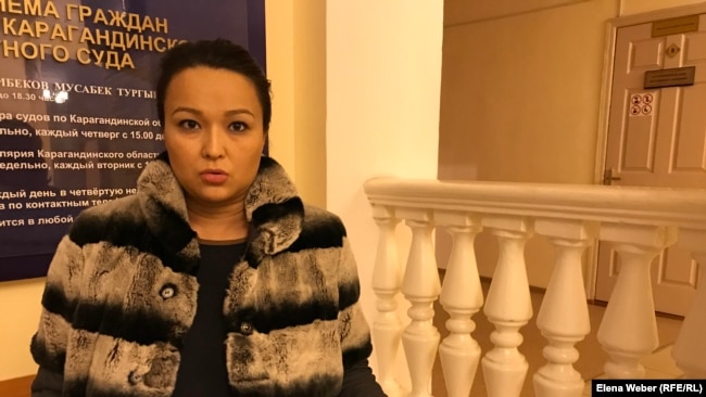 Активистка Алия Садырбаева. Караганда, 19 декабря 2018 года.