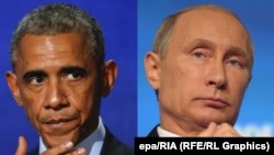 Президент США Барак Обама (слева) и президент России Владимир Путин.