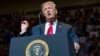 U.S. President Donald Trump speaks at a rally in the U.S. state of Indiana.