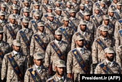 Бойцы КСИР на военном параде в Тегеране. 2022 год