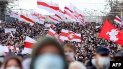 Ellenzéki tüntetés Belaruszban, 2020. október 18-án