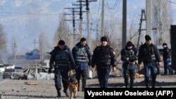 Спецназ на улицах села Булар-батыр. 8 февраля 2020 года.