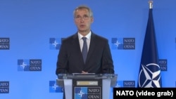 BELGIUM -- NATO Secretary-General Jens Stoltenberg, at NATO headquarters in Brussels, September 29, 2020