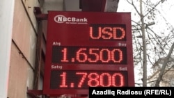 Exchange rate in NBC bank, Azerbaijan (dollar, manat). 09feb2016