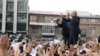 File - Presidential candidate Mir Hossein Musavi (R), speaks to his supporters during a massive rally on Tehran's Imam Khomeini square, June 18, 2009