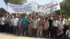 تظاهرة لمنتبي مصنع نسيج الديوانية