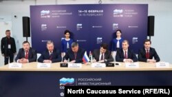 Церемония подписания соглашения между компанией "Абхазское морское пароходство" и ООО "Черноморские круизы"