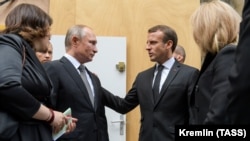 ՌԴ և Ֆրանսիայի նախագահներ Վլադիմիր Պուտինը և Էմանյուել Մակրոնը, արխիվ