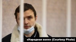 Павло Спірин у Мінському міському суді, який виніс йому вирок у 4,5 роки, 5 лютого 2021 року