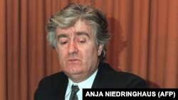 Radovan Karadzic at his headquarters in Pale in January 1993