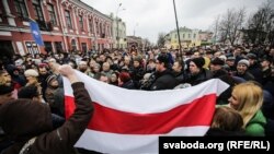 Митинг против «декрета о тунеядцах» в Бобруйске, 12 марта 2017