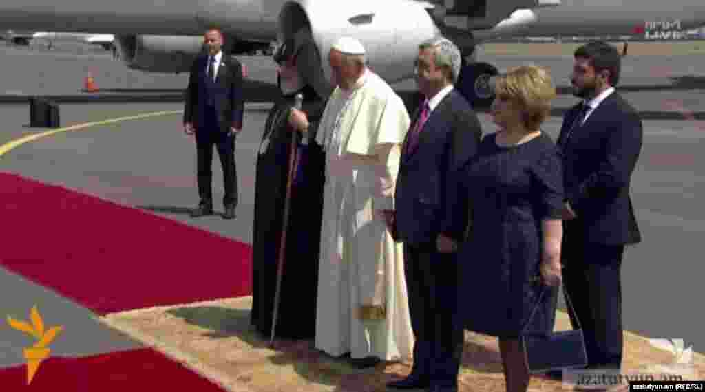 Armenia - Pope Francis Arrives In Armenia, 24June, 2016