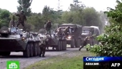 Російські окупаційні війська у Грузії, відеокадр 11 серпня 2008 року