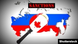  Карта России. Санкции Канады против России. 