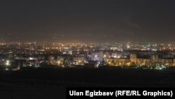 Вид на ночной Бишкек. Архивное фото. 