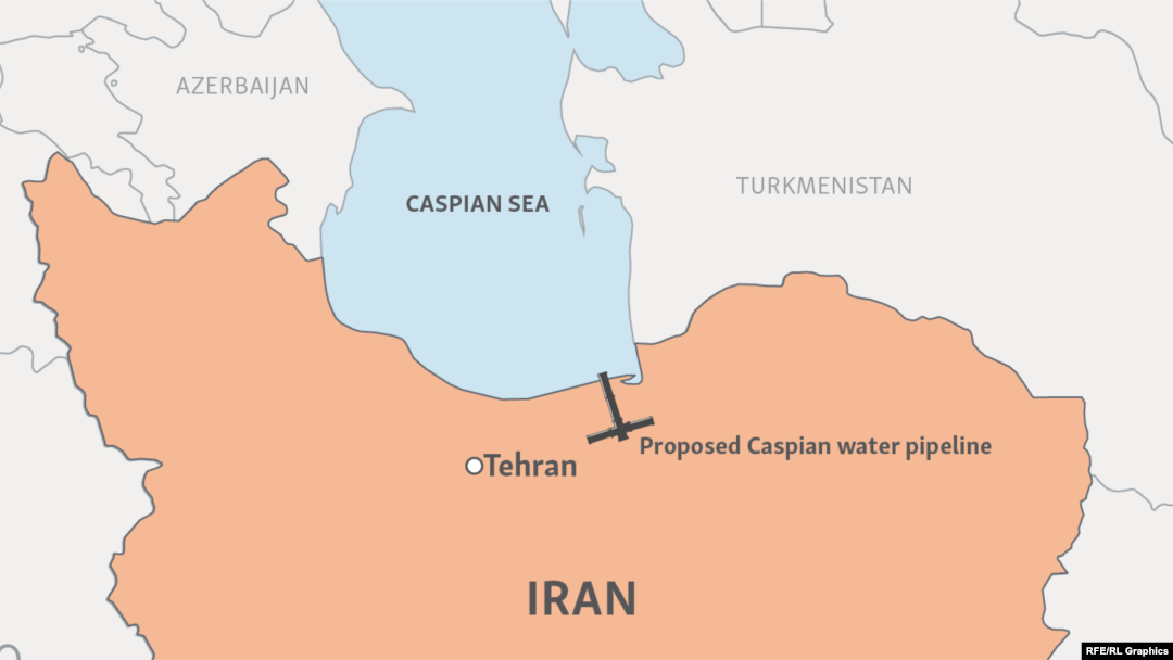 Map Caspian Iran