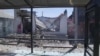 Одно из зданий в Арыси, разрушенное в результате взрывов снарядов, 25 июня 2019 года.