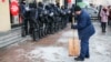 Возле здания суда в Киеве, где ожидает решения о своей судьбе Михаил Саакашвили 