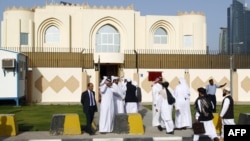 File photo of the Taliban office in Doha.