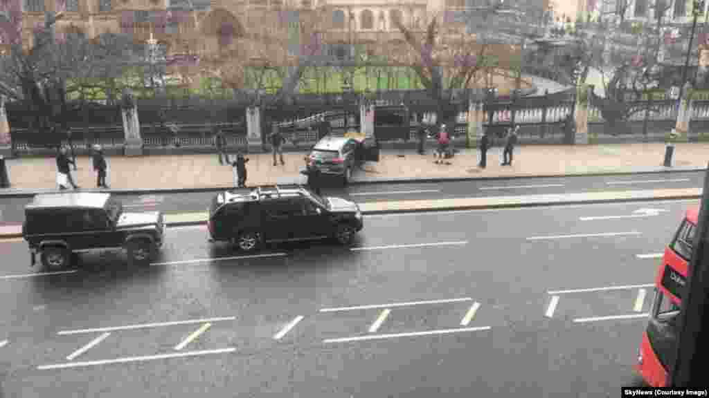 Houses of Parliament in central London during the incident