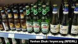 Пиво «Оболонь» в севастопольском супермаркете