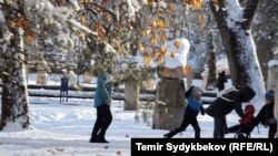 Зима в Бишкеке.