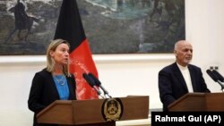 Shefja e diplomacisë evropiane, Federica Mogherini dhe presidenti i Afganistanit, Ashraf Ghani