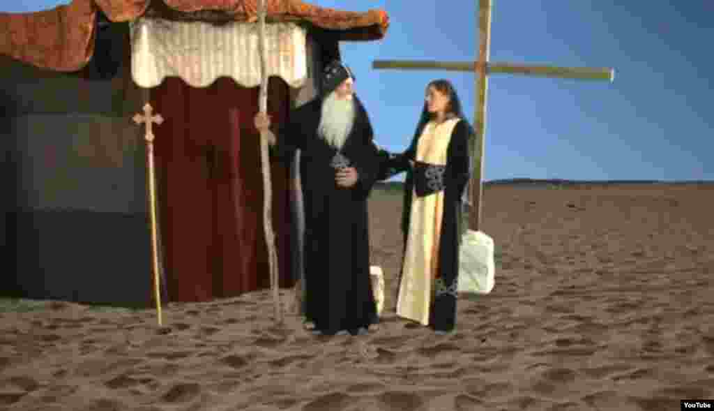 A video still from a trailer for a film project called "Innocence of Muslims," which mocked Islam and its prophet and, after being dubbed into Arab, ignited Muslim protests that turned deadly in some cases.