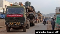 Турецкий военный конвой в Идлибе, Сирия, 199 февраля 2020 года