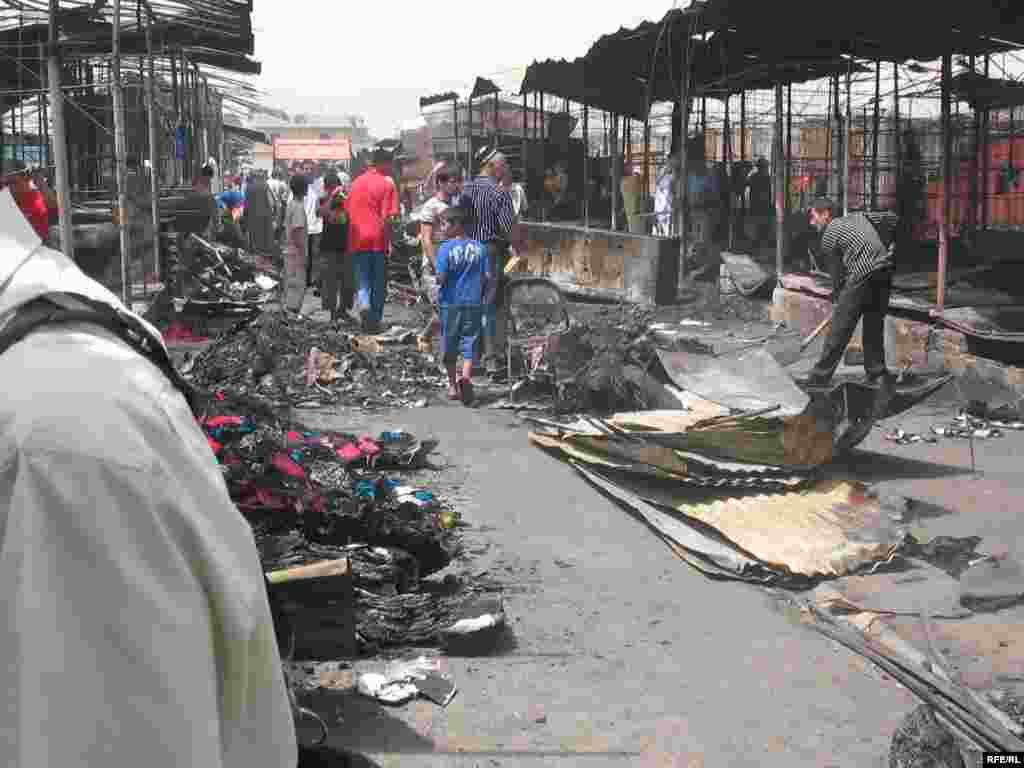 Market “Korvon” after fire, Dushanbe, 13Aug2008