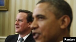 Kryeministri britanik, David Cameron (majtas) dhe presidenti i SHBA-së, Barack Obama - foto arkivi