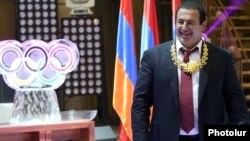 Armenia - Gagik Tsarukian attends an awards ceremony organized by the Armenian National Olympic Committee just outside Yerevan, 27Dec2016.