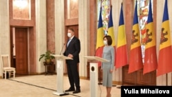 Președinții Moldovei și României, Maia Sandu și Klaus Iohannis