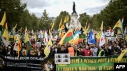 Митинг в поддержку курдов в Париже, 12 октября 2019 г.