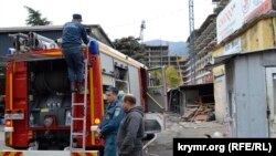Пожежа на «блошиному» ринку в Ялті