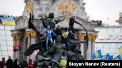 Proteste pe Maidanul din Kiev.