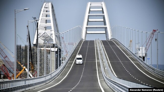 Керченский мост, торжественно открытый Путиным 15 мая 2018 года